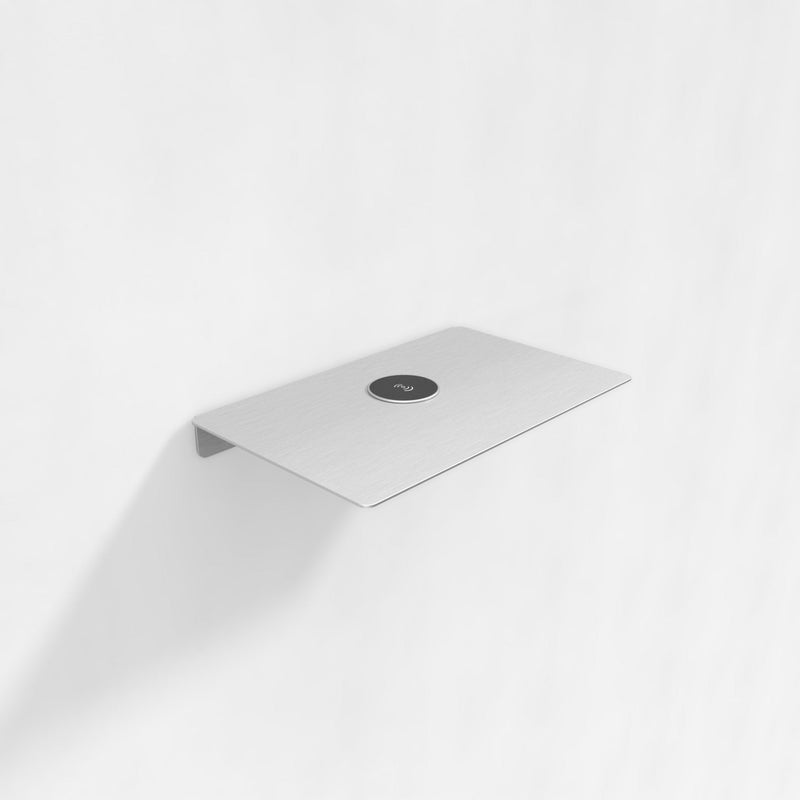 Bedside Table X Wireless Charging - Sengebord med trådløs oplader - Matte Aluminum - aloop design studio